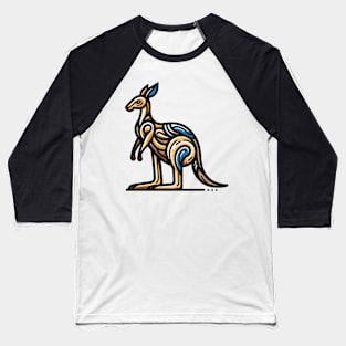 Pop art kangaroo illustration. cubism illustration of a kangaroo Baseball T-Shirt